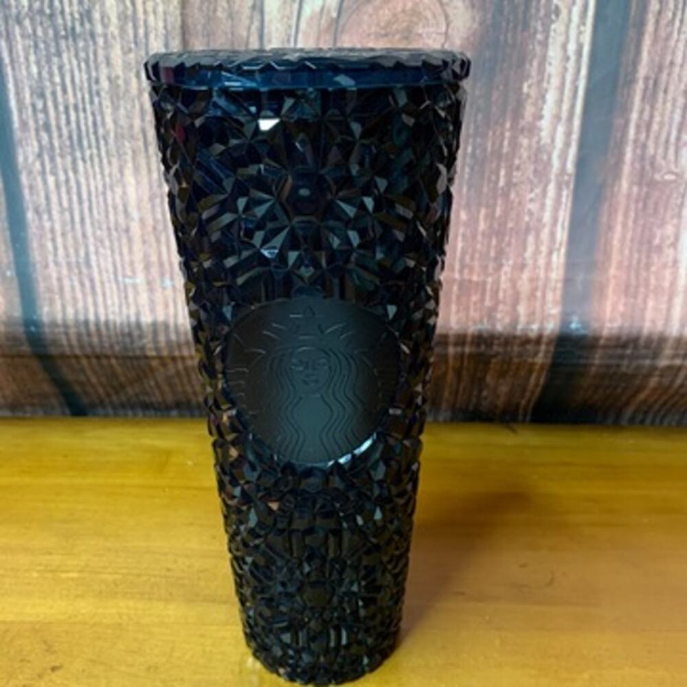 Starbucks Navy Gemstone Faceted Tumbler 24 oz Venti w/ Lid‎ NO STRAW
